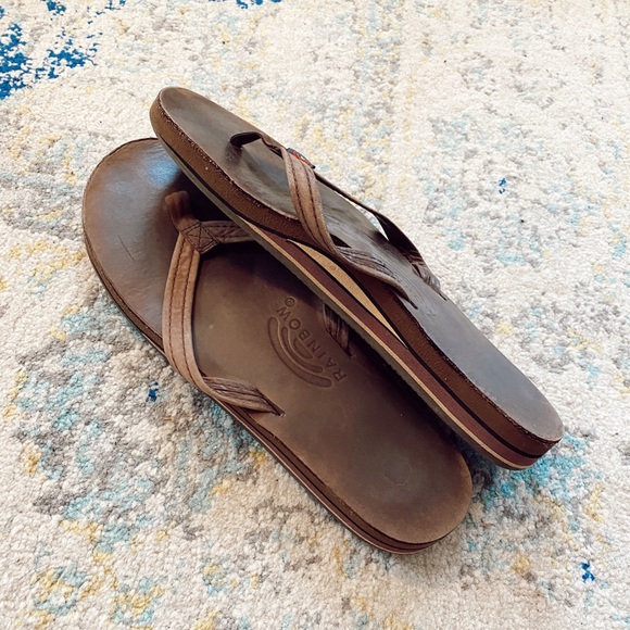 Rainbow women’s brown thin strap sandals - size 9.5 - Picture 3 of 5
